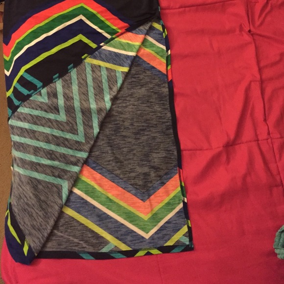 P.O.P, blue chevron maxi dress - Picture 2 of 2