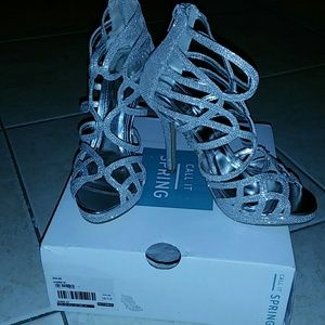 Silver beautiful high heels