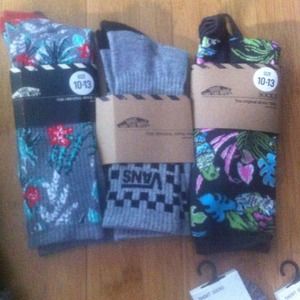 Gray and black checkered vans socks