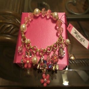 Reduced  Betsey Johnson charm bracelet