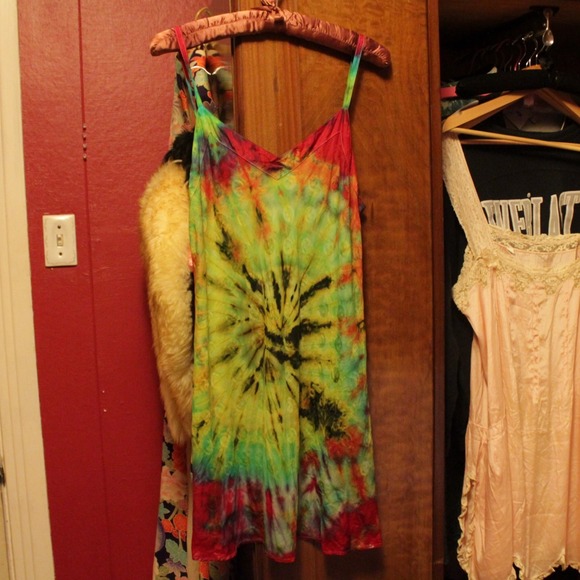 Hand dyed silk joe boxer slip mini dress medium - Picture 1 of 3