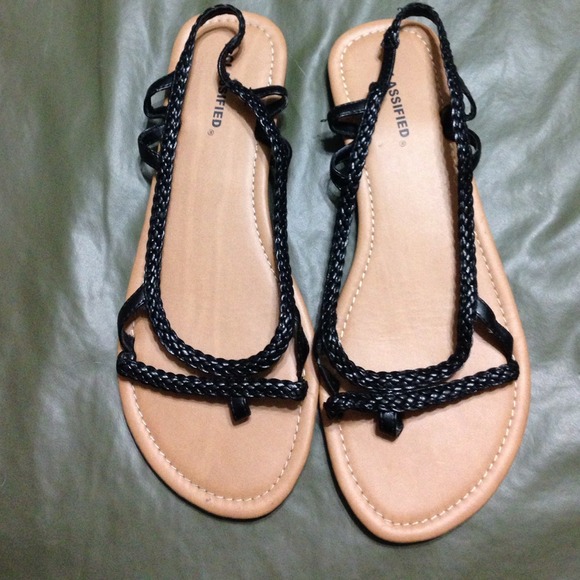 Black strappy sandals