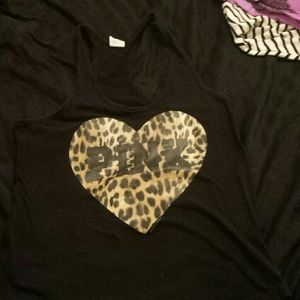 Black racer back tank