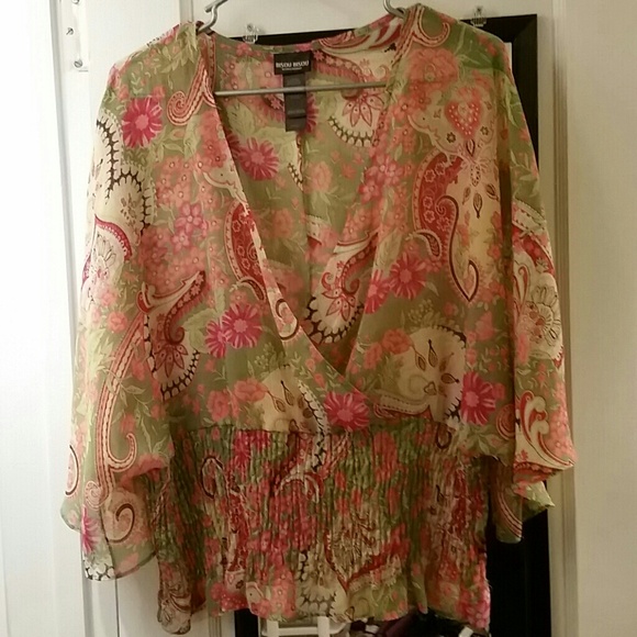 Colorful gauzy top