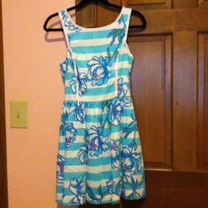 Blue and White Lilly Dress