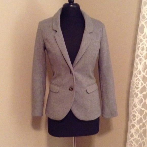 Grey wool blazer