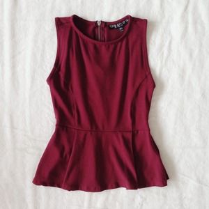 Topshop Tops - Topshop Petite Peplum Top (size 4P/XS) Topshop Tops - Topshop Petite Peplum Top (size 4P/XS)