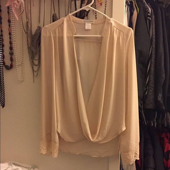 Sheer Nude Draped Top