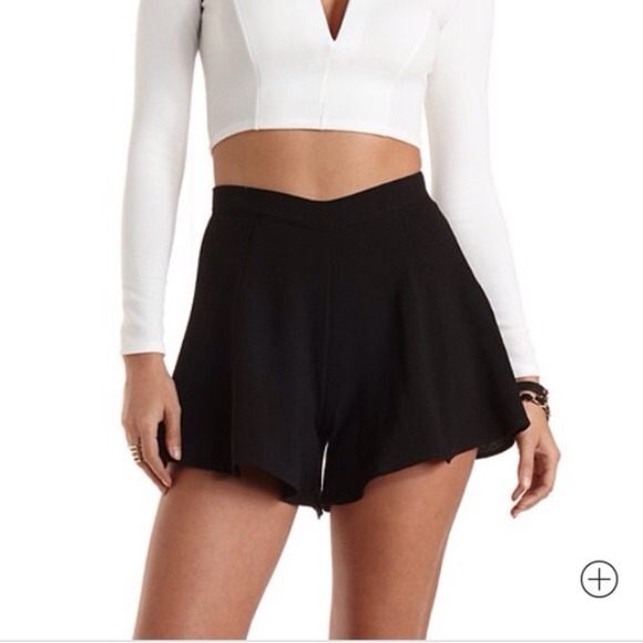 Charlotte Russe Pants - NWOT Black High Waist Shorts