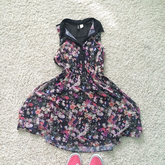 Floral button-down dress