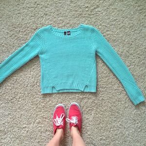 Mint blue sweater