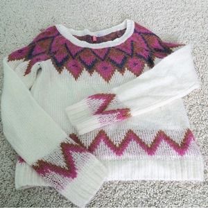 Patterned knit sweater