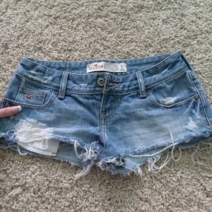 Hollister light wash shorts