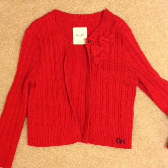 Red gilly hicks cardigan
