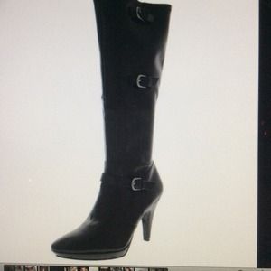 Bandolino Joselyn Belted Faux Leather Boots 9.5