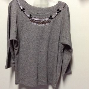 Grey sweater with bling