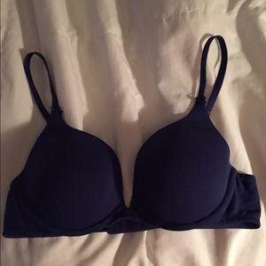 VS navy blue push up bra 36B. NWOT. Never worn