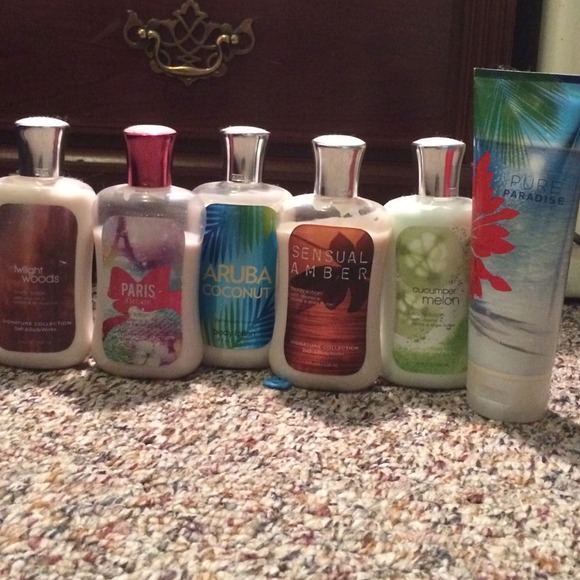 Body mist, shower gel, and lotion