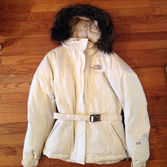 White North Face Jacket Size Medium.