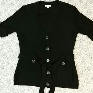 Belted sweater