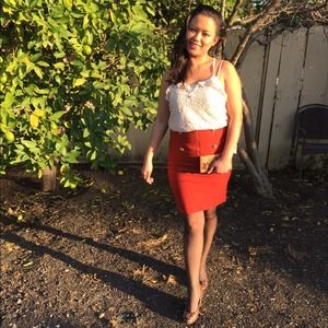 Brand new blood-orange skirt