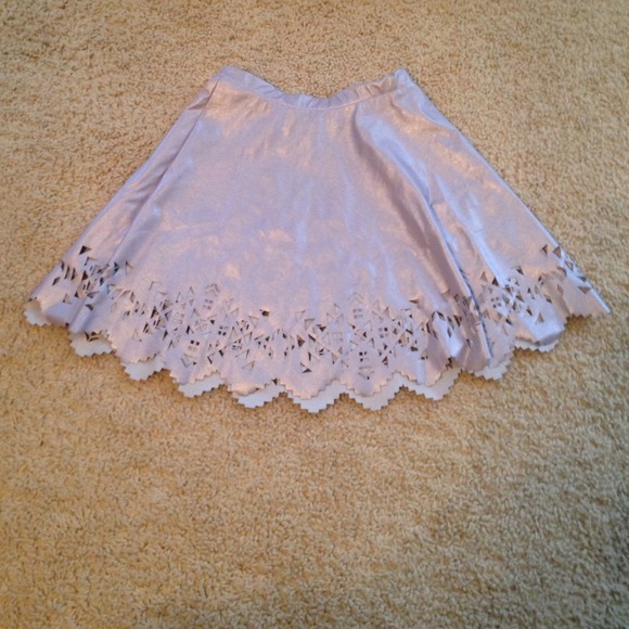 A High Waisted Leather Skirt