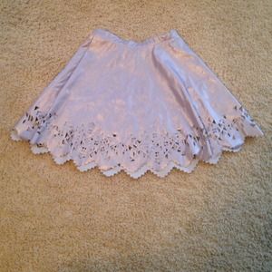 A High Waisted Leather Skirt