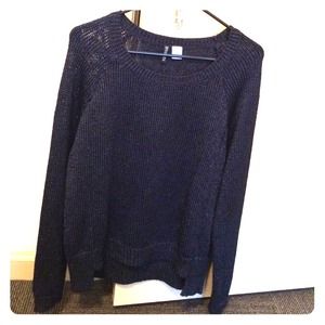 Sheer blue sparkly sweater