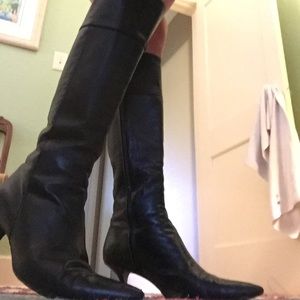 Cole Haan Tall Black Leather Boots