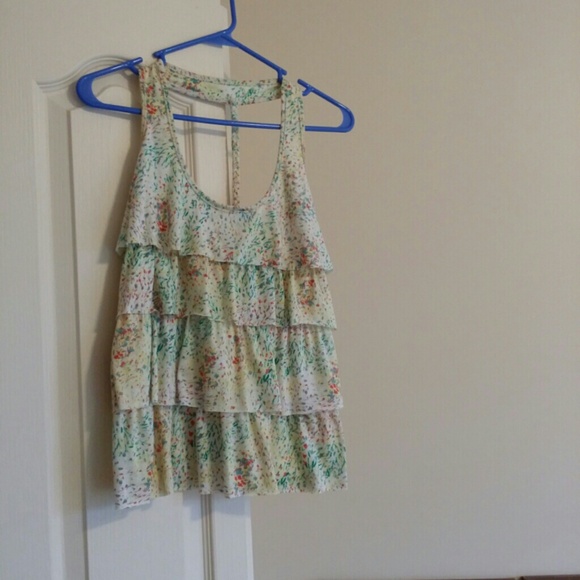 Floral Ruffle Tank - Picture 1 of 2