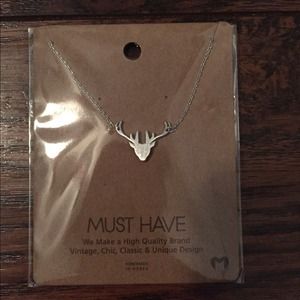 Deer charm necklace