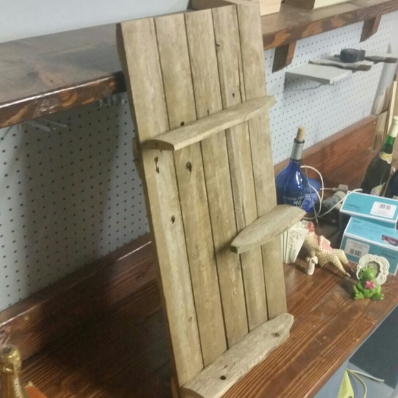 Shelf made from reclaimed wood fence