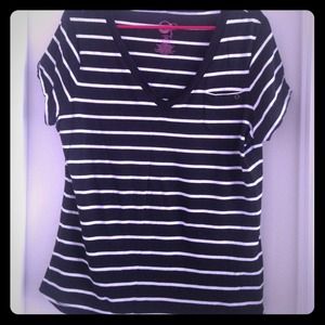 Black and White Striped Tee