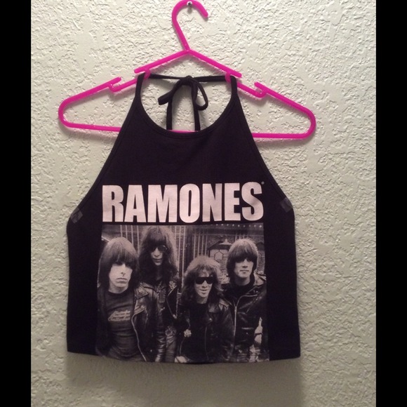 Black Ramones Crop Top