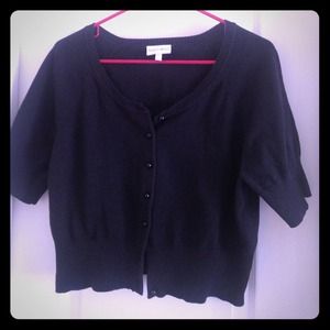 Black half sleeve cardigan