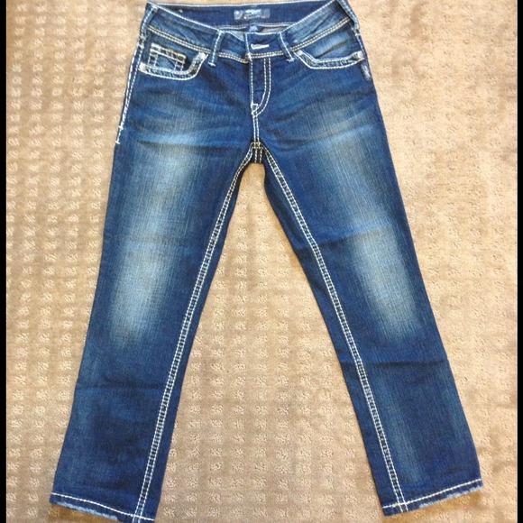 Silver Capri Jeans
