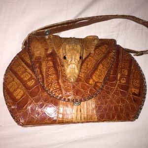Authentic alligator purse