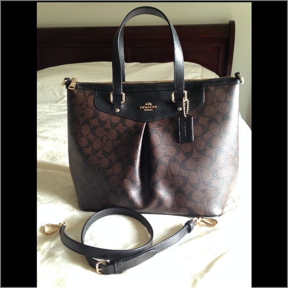 Coach Sig Pleat Tote and Wristlet