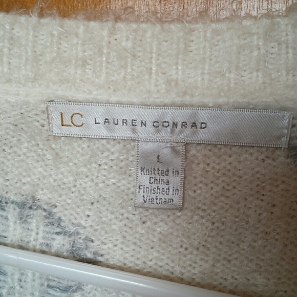 White and gray polka-dotted sweater - Picture 2 of 2