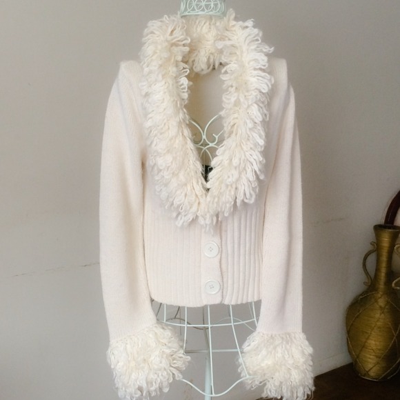 Pandemonium Sweaters - ****SOLD**** Furry White Sweater