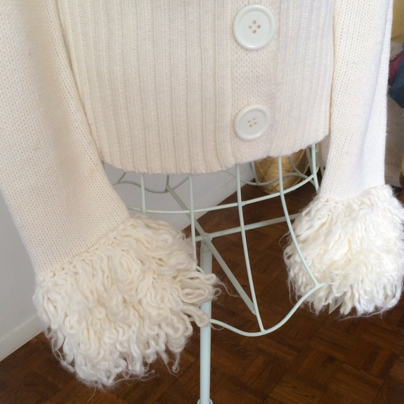 ****SOLD**** Furry White Sweater - Picture 3 of 4