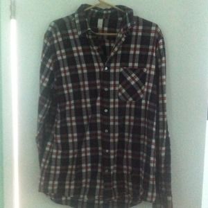 American Apparel flannel red/blue