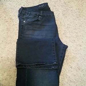 Slim flare dark wash jeans