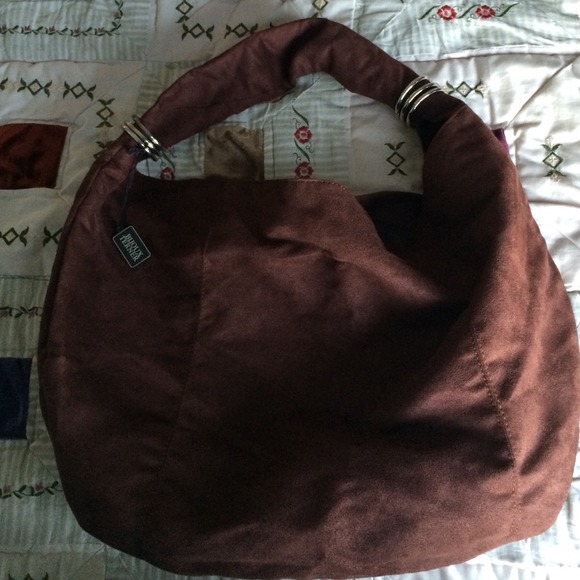 Bijoux Terner Handbags - Faux brown Suede purse
