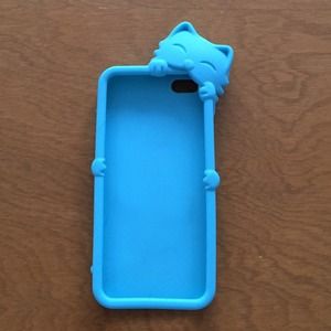 Blue cat iPhone 5 case