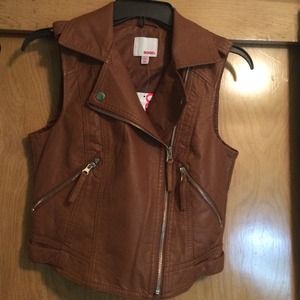 Bongo Brown Leather Vest
