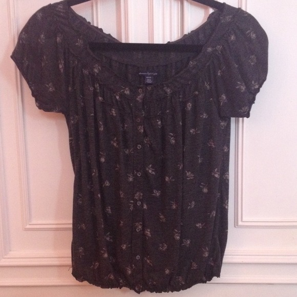 Floral Print American Eagle Top