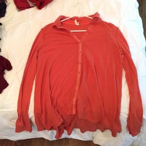 Free People Button Down Top