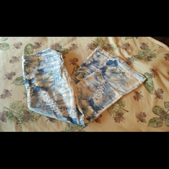 Baby Blue Roxy Hawaiian PJ Pants