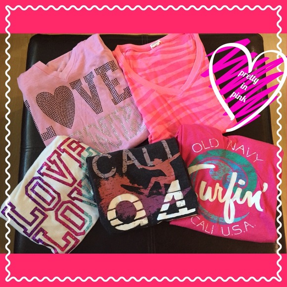 Mixed Lot of M/L shirts - VS Pink Old Navy Etc.